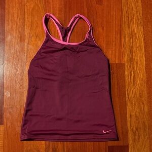 Girl’s Nike Maroon and Pink Racerback Tank